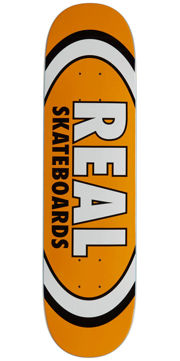 Real Team Classic Oval Skateboard Deck - Orange - 7.50"