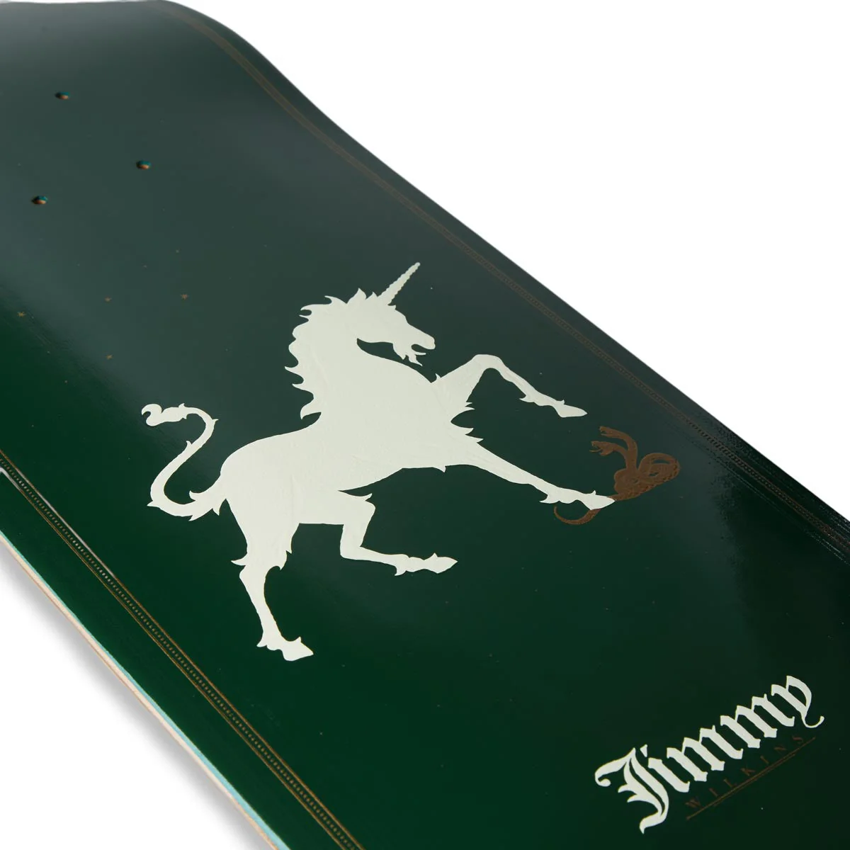 Real Wilkins Unicorn Skateboard Deck - Green - 8.38" - Image 3