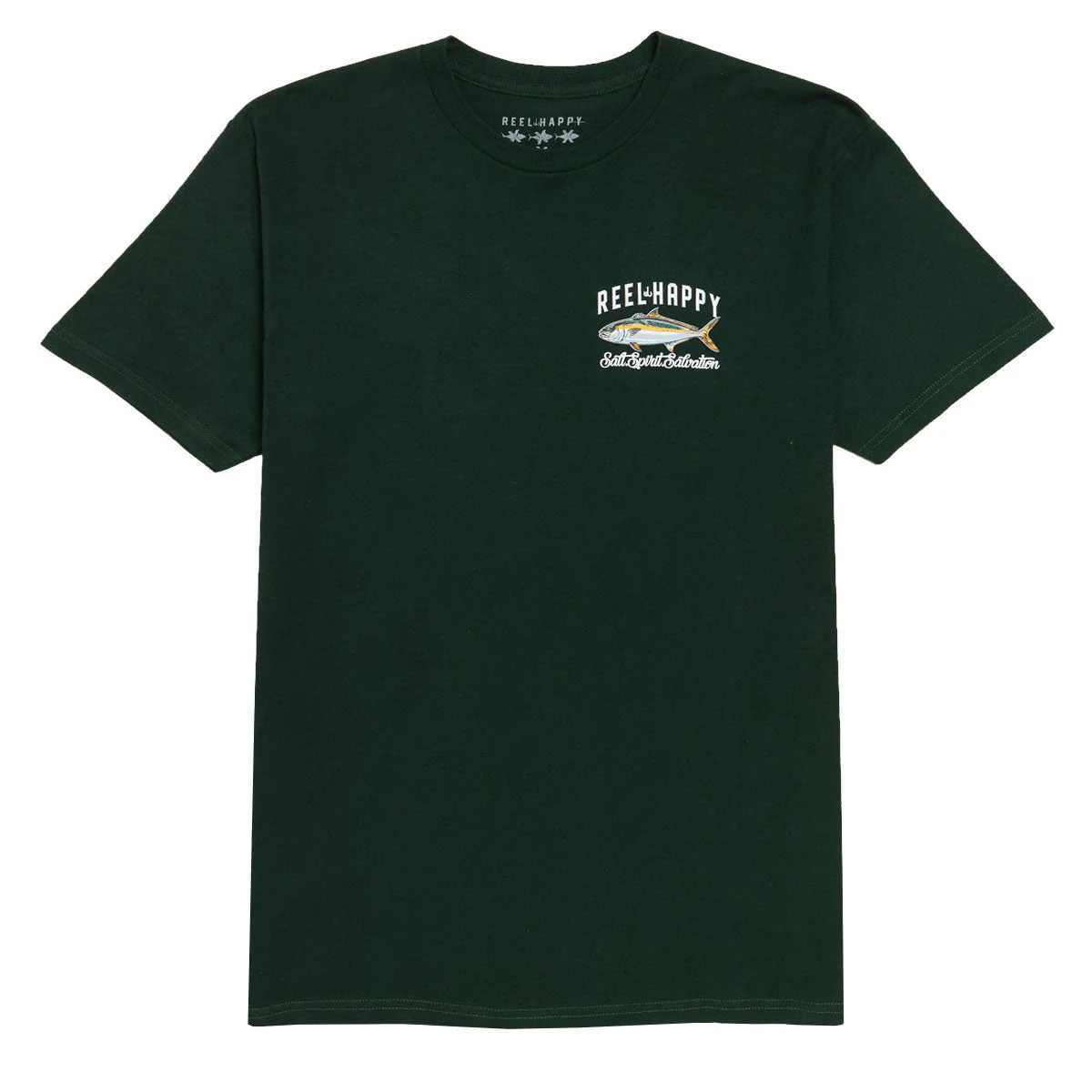 Reel Happy Buri T-Shirt - Forest Green - Image 2