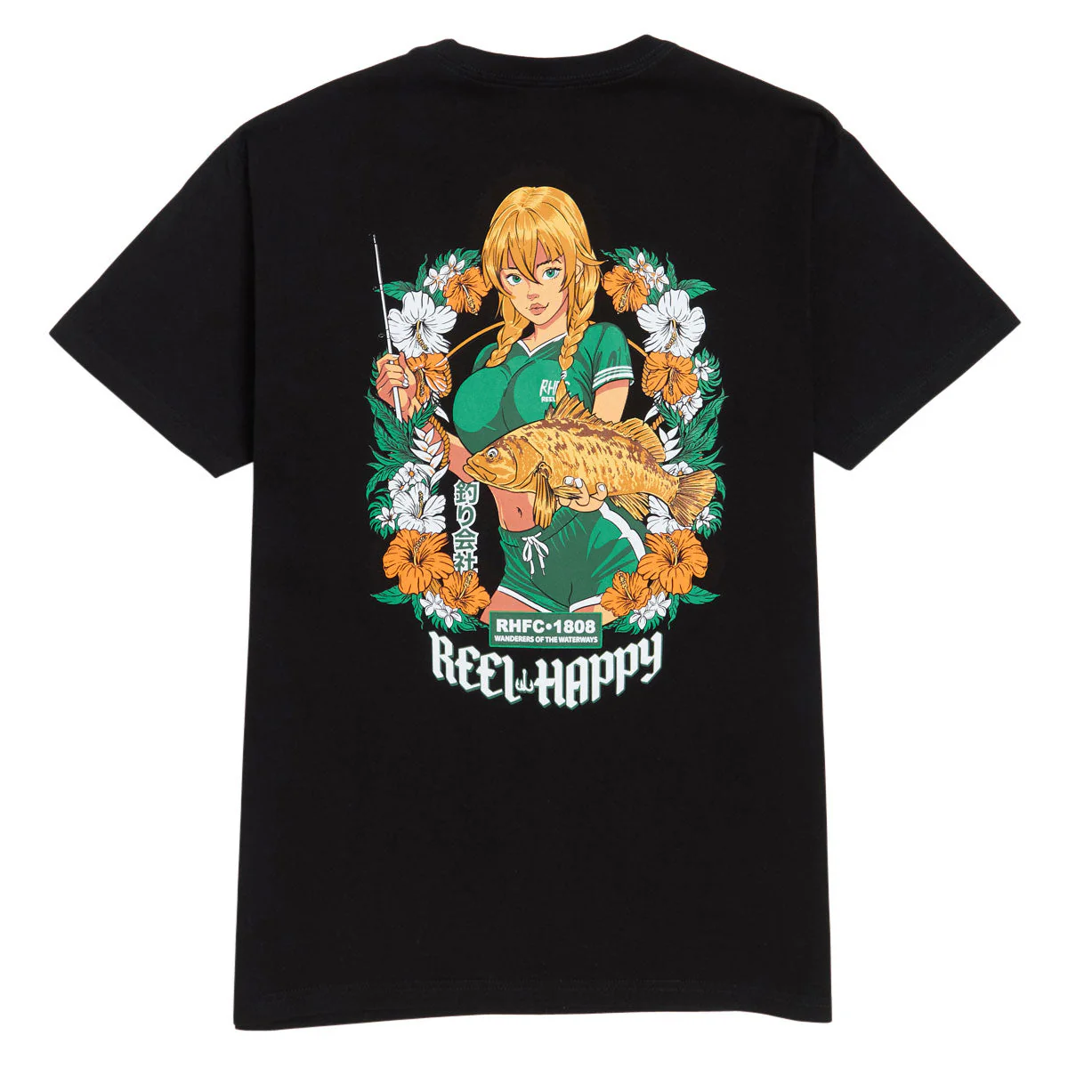 Reel Happy Goldie T-Shirt - Black