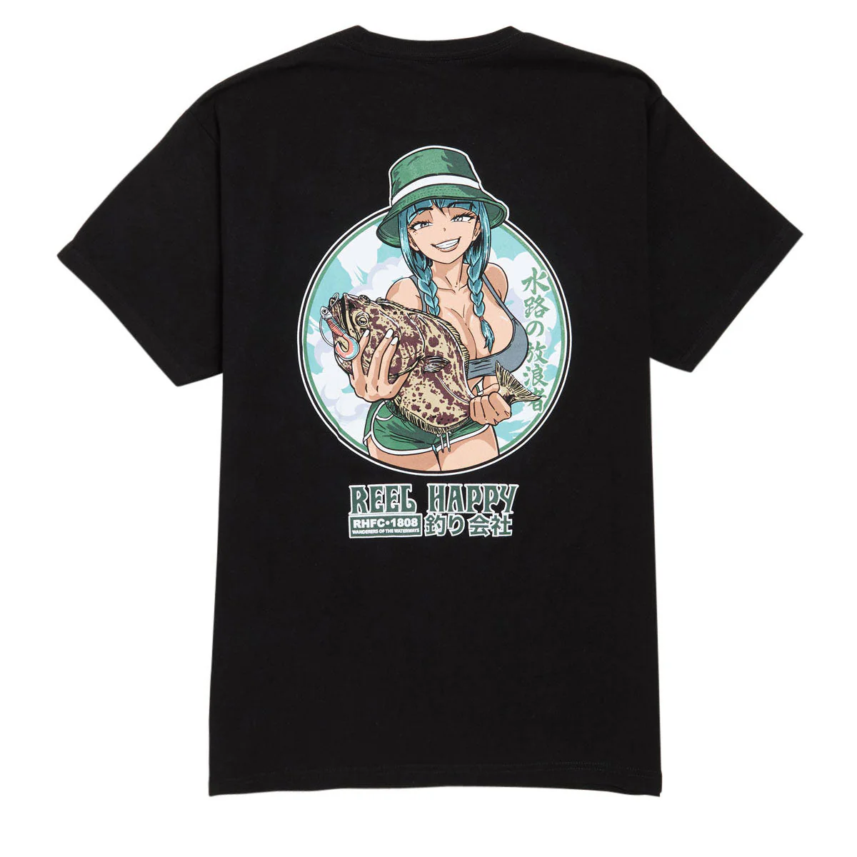 Reel Happy Hirame T-Shirt - Black