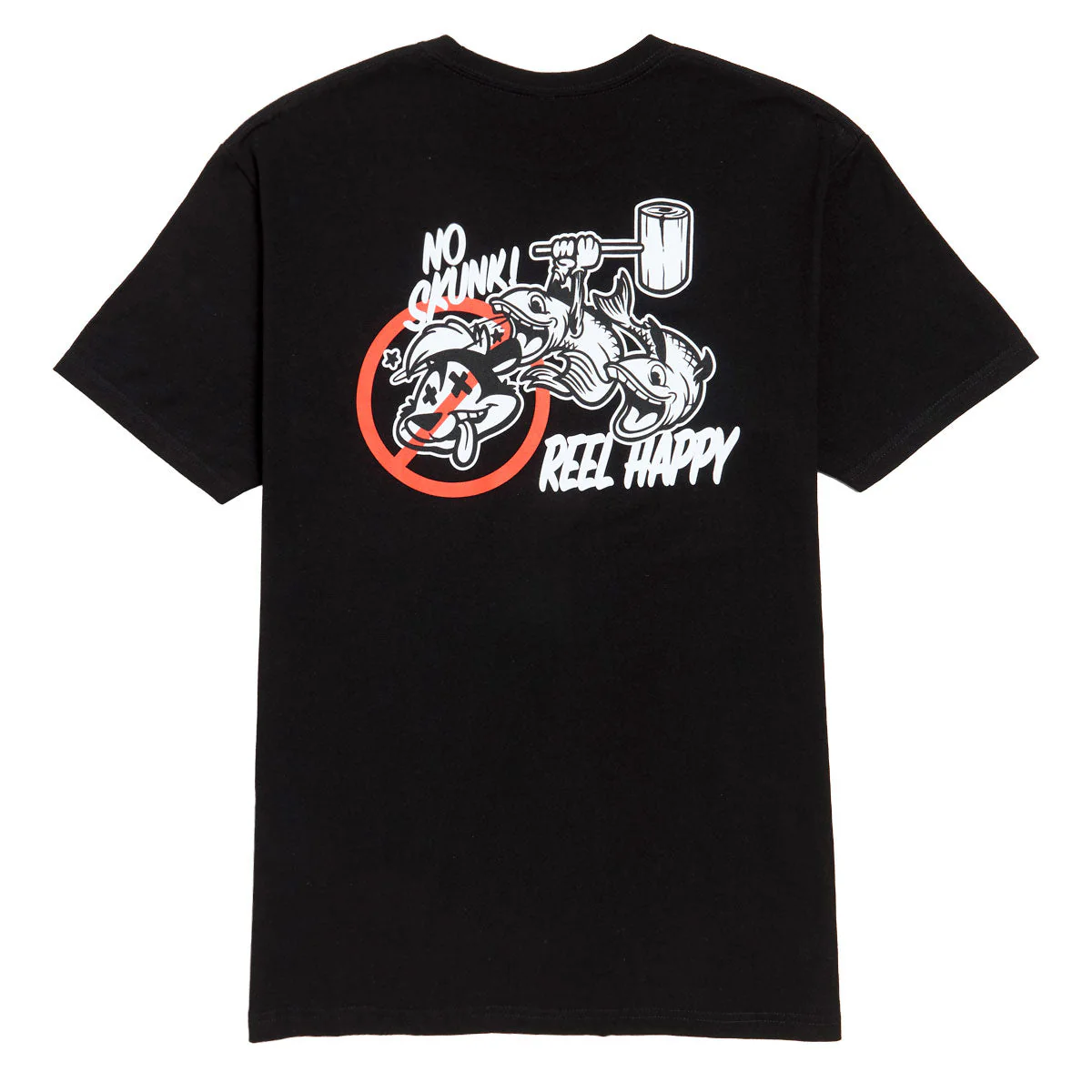 Reel Happy No Skunk T-Shirt - Black