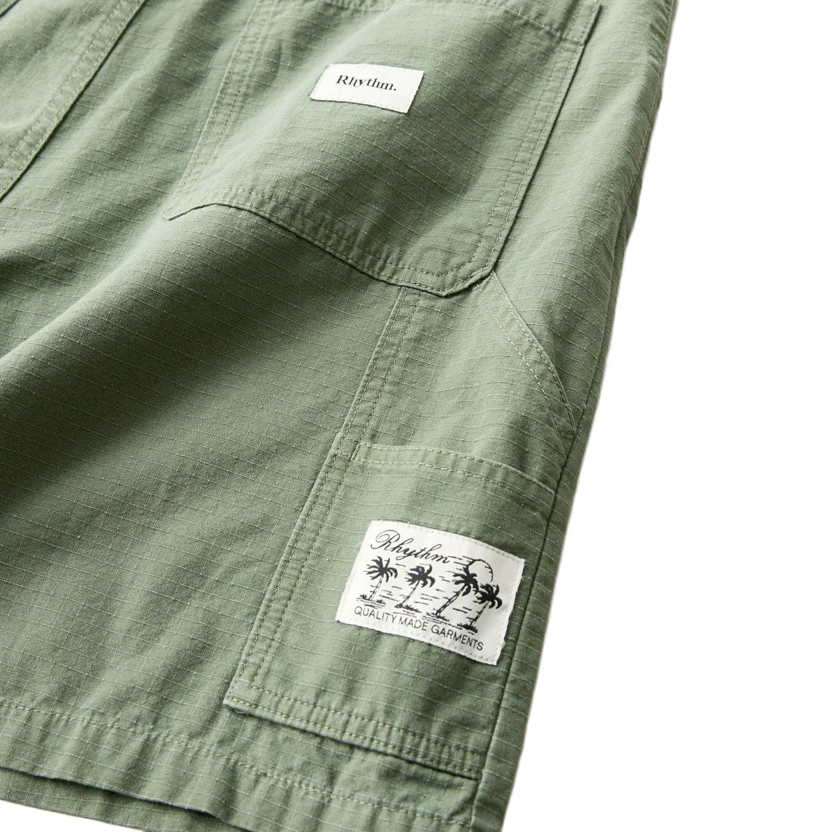 Rhythm Market Walk Shorts - Olive - Image 4