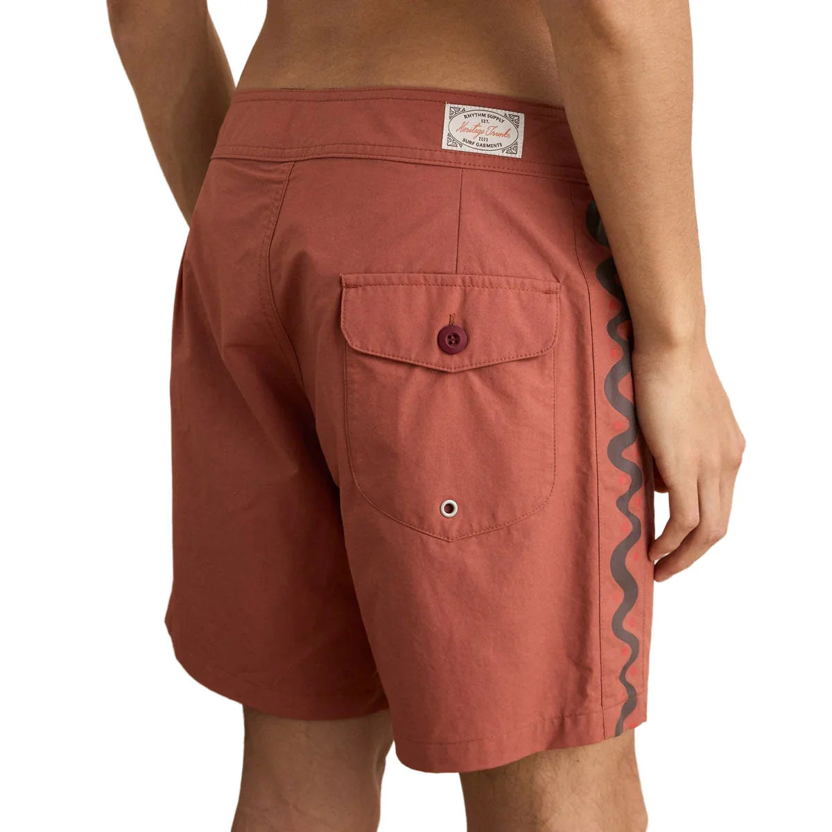 Rhythm Snake Trials Boardshorts - Terracotta - Image 3