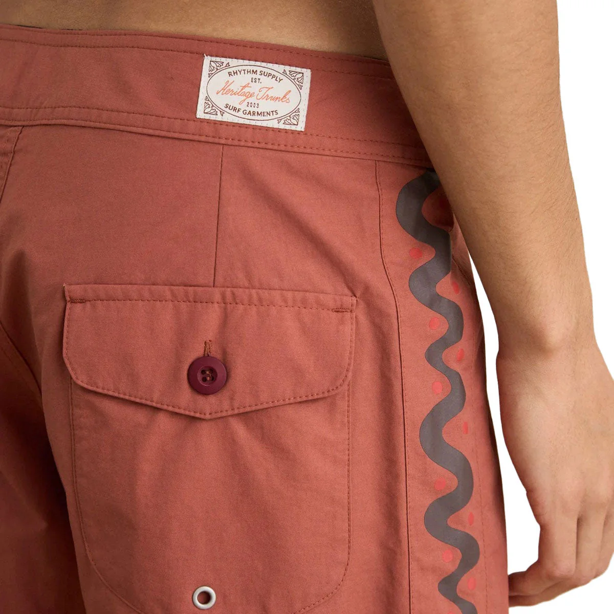 Rhythm Snake Trials Boardshorts - Terracotta - Image 4