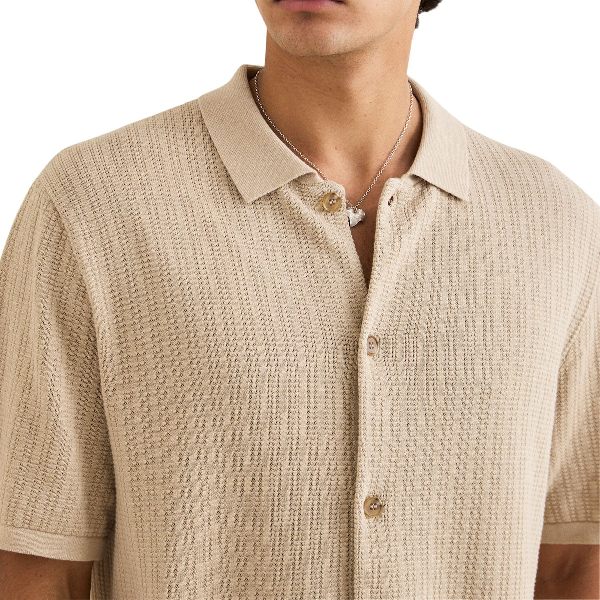 Rhythm Textured Knit Shirt - Stone - Image 3