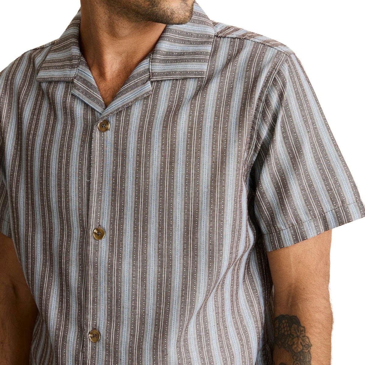 Rhythm Vacation Stripe Shirt - Chocolate - Image 3