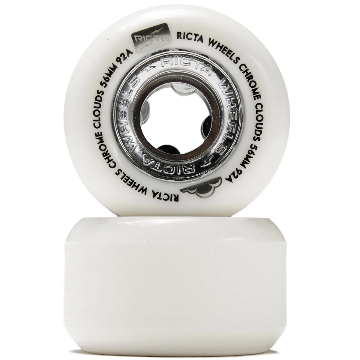Ricta Chrome Clouds 92a Skateboard Wheels - Black - 56mm - Image 2