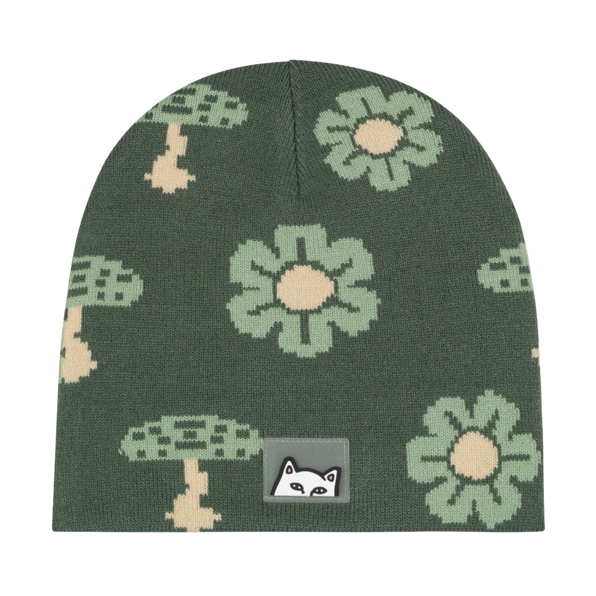 RIPNDIP Out Of This World Skull Beanie - Sage Green