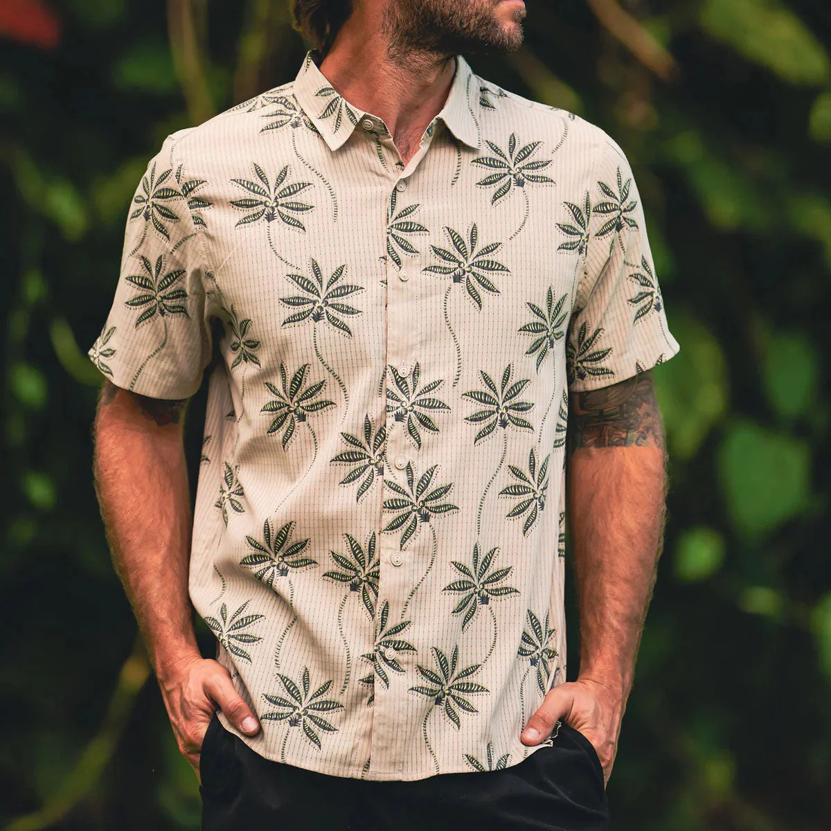 Roark Bless Up Shirt - Fossil Print - Image 5
