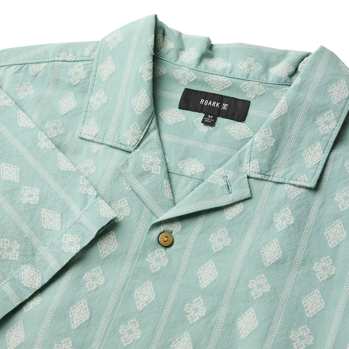 Roark Gonzo Woven Shirt - Hazy Blue Jacquard - Image 3