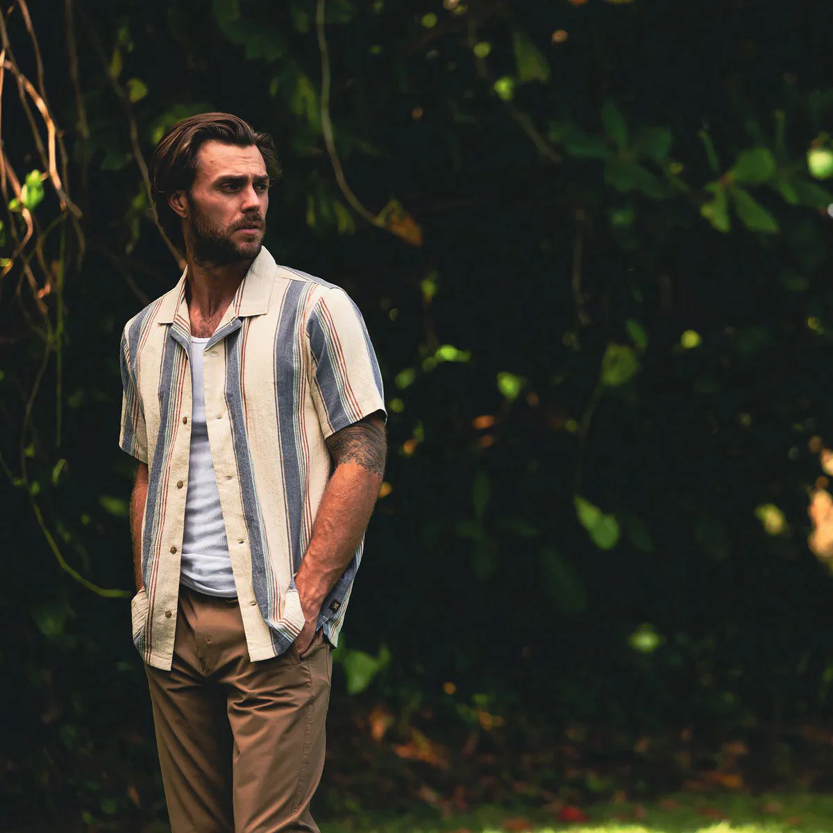 Roark Gonzo Woven Shirt - Ivory - Image 5