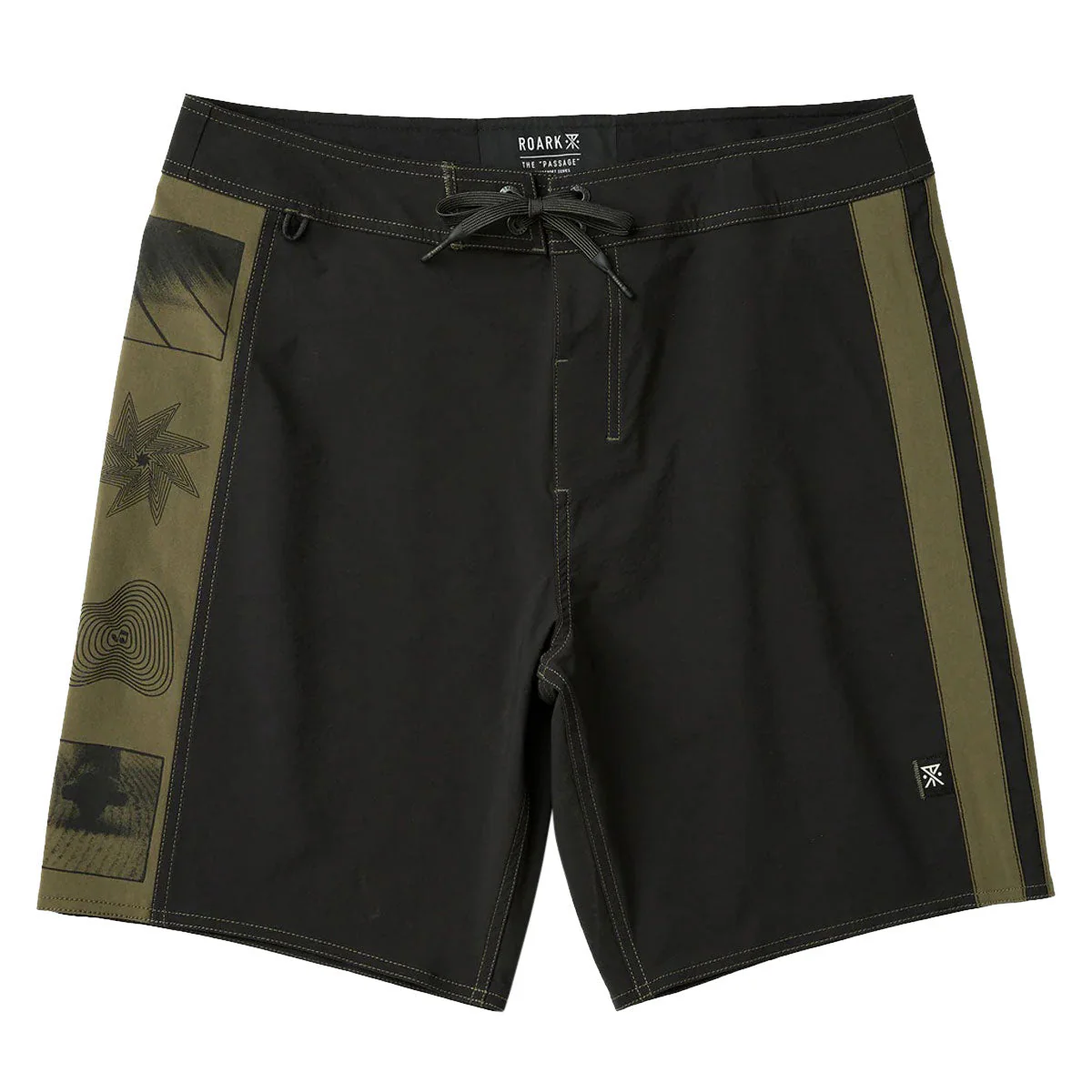 Roark Passage Panel Boardshorts - Black 2