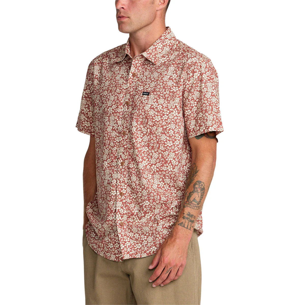 RVCA Botanical Shirt - Rawhide - Image 4