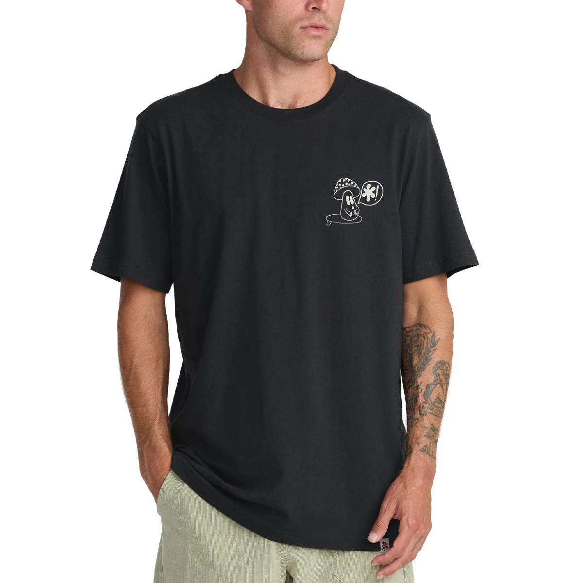 RVCA Bryce Bloom T-Shirt - Pirate Black - Image 3