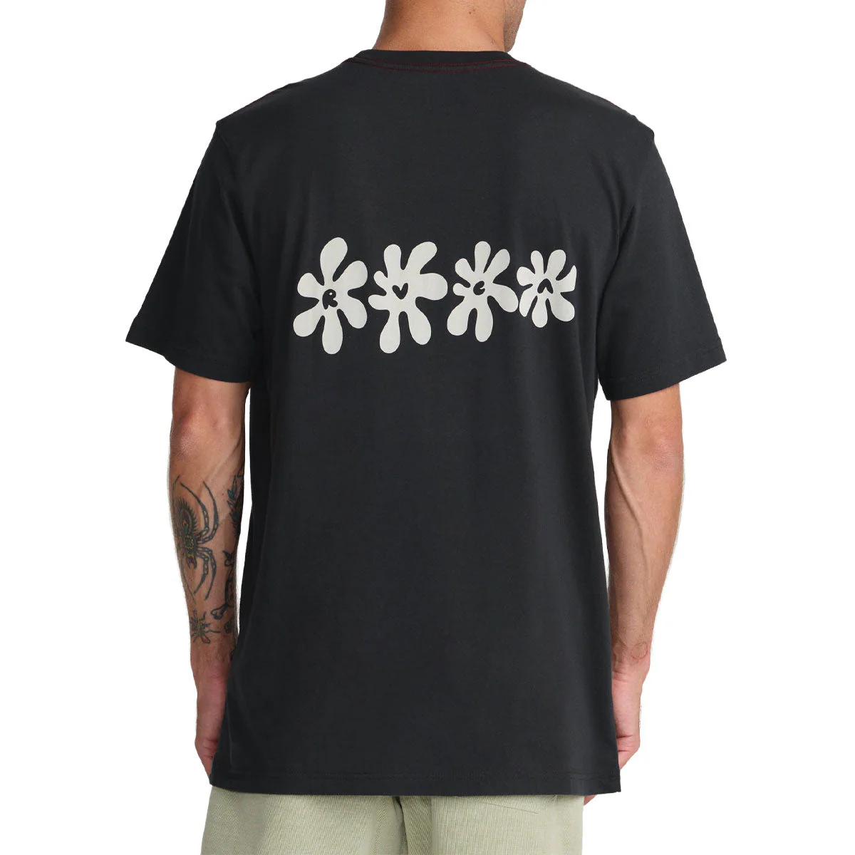RVCA Bryce Bloom T-Shirt - Pirate Black - Image 4