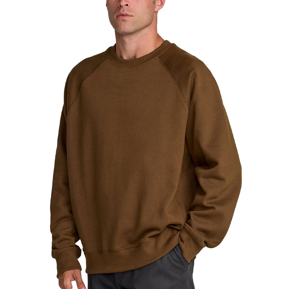 RVCA Dayshift Crew 2 Sweatshirt - Bombay Brown - Image 4