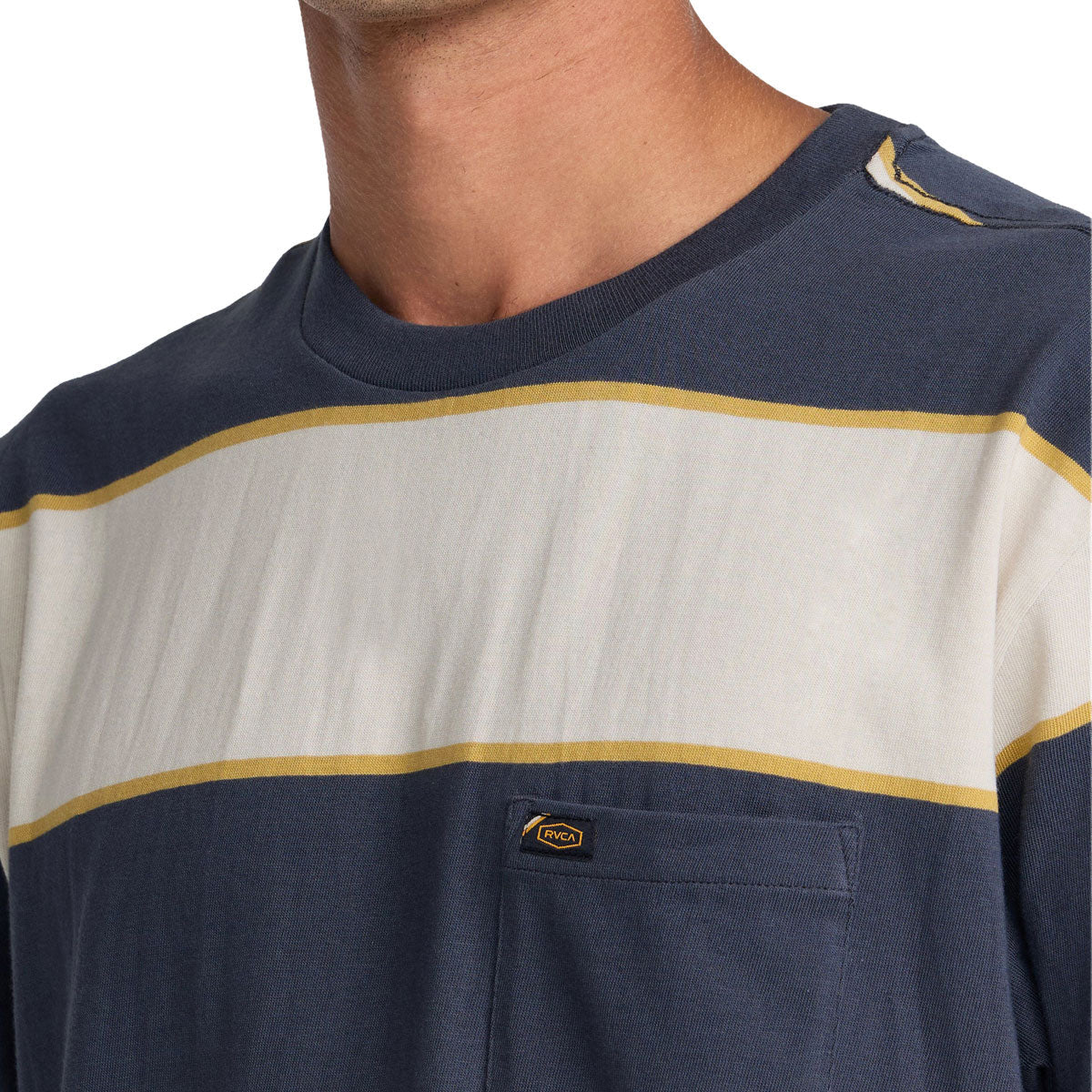 RVCA Dayshift Stripe Shirt - Light Khaki - Image 3
