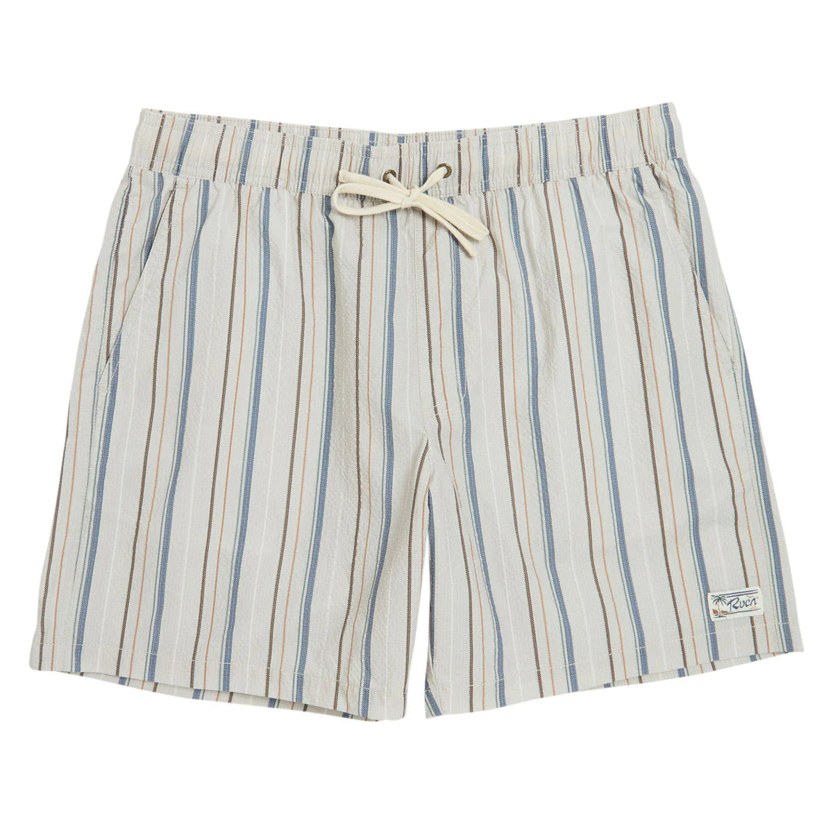 RVCA Exotica Seersucker Elastic 17 Shorts - Light Khaki