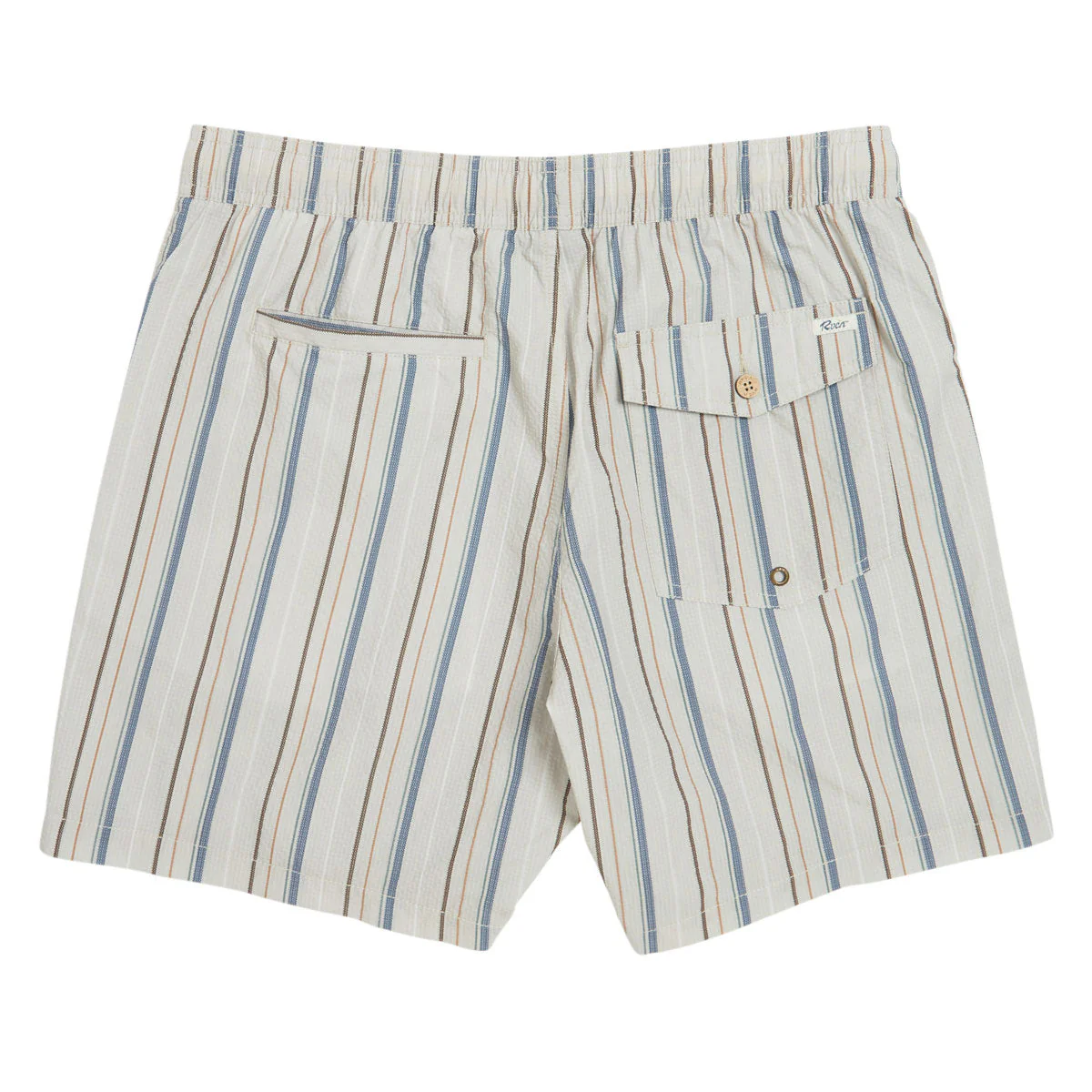 RVCA Exotica Seersucker Elastic 17 Shorts - Light Khaki - Image 2