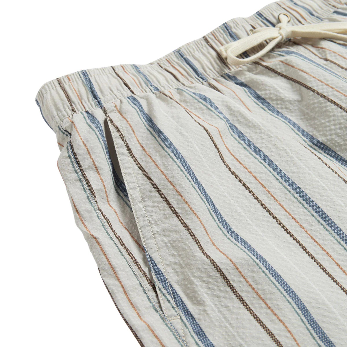 RVCA Exotica Seersucker Elastic 17 Shorts - Light Khaki - Image 4