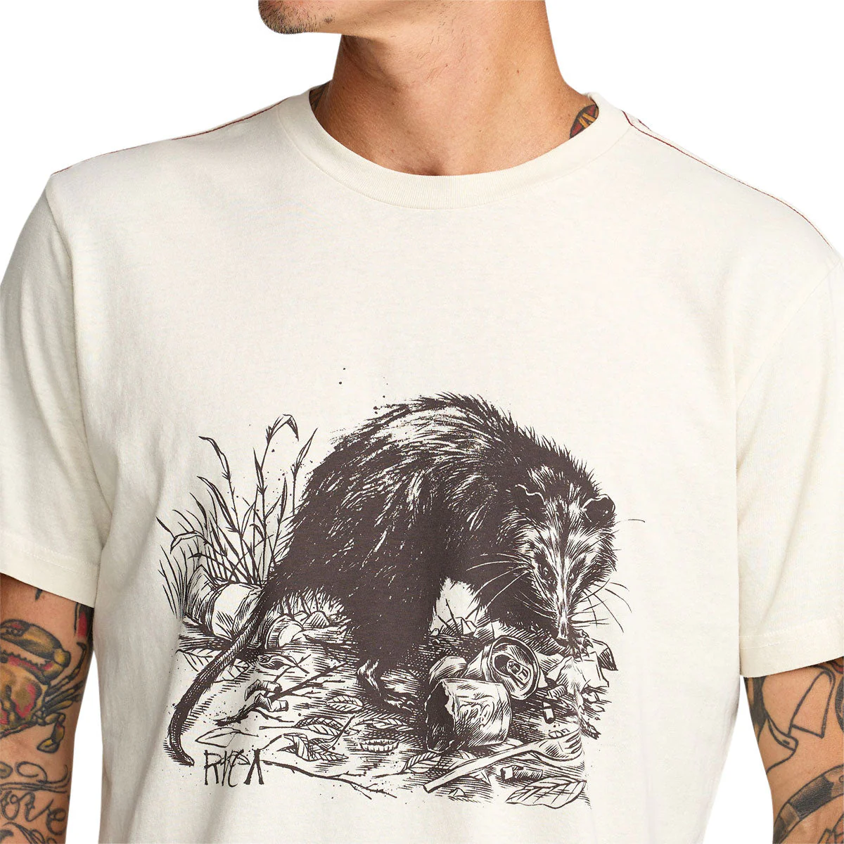 RVCA Horton Possum T-Shirt - Ceramic - Image 4