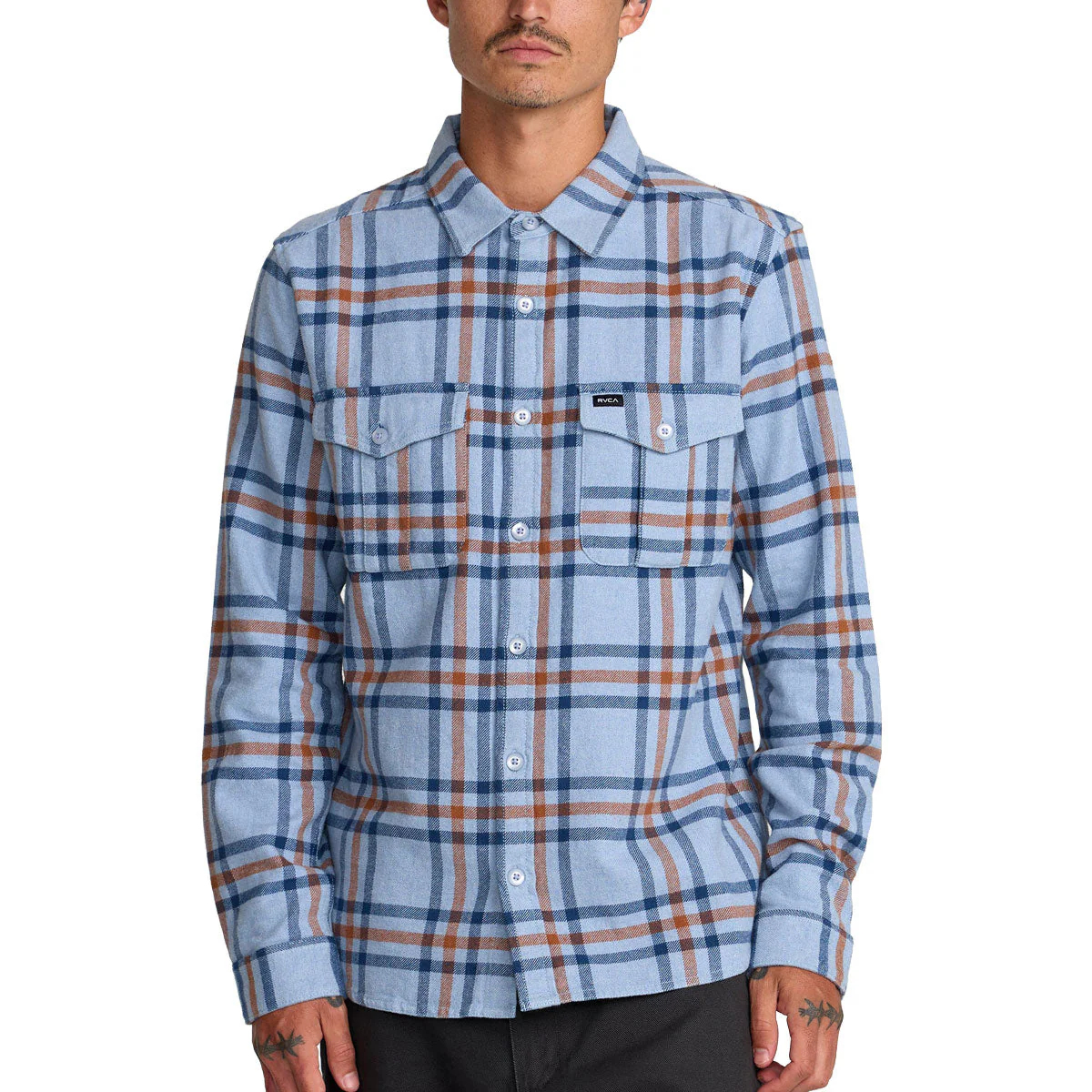 RVCA Hughes Flannel Shirt - Chambray
