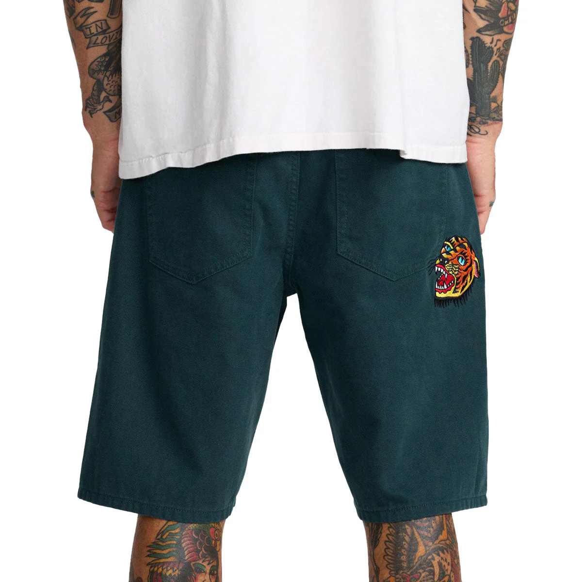 RVCA Kaleb 5 Pocket 21 Shorts - Hunter Green - Image 5