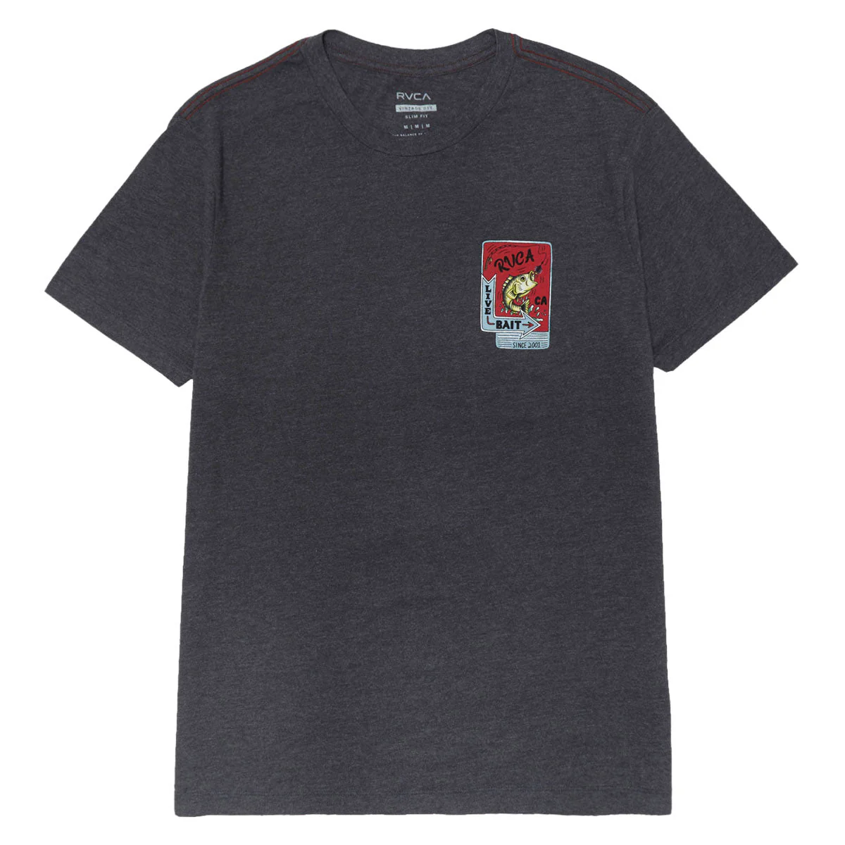 RVCA Live Bait T-Shirt - Black - Image 2