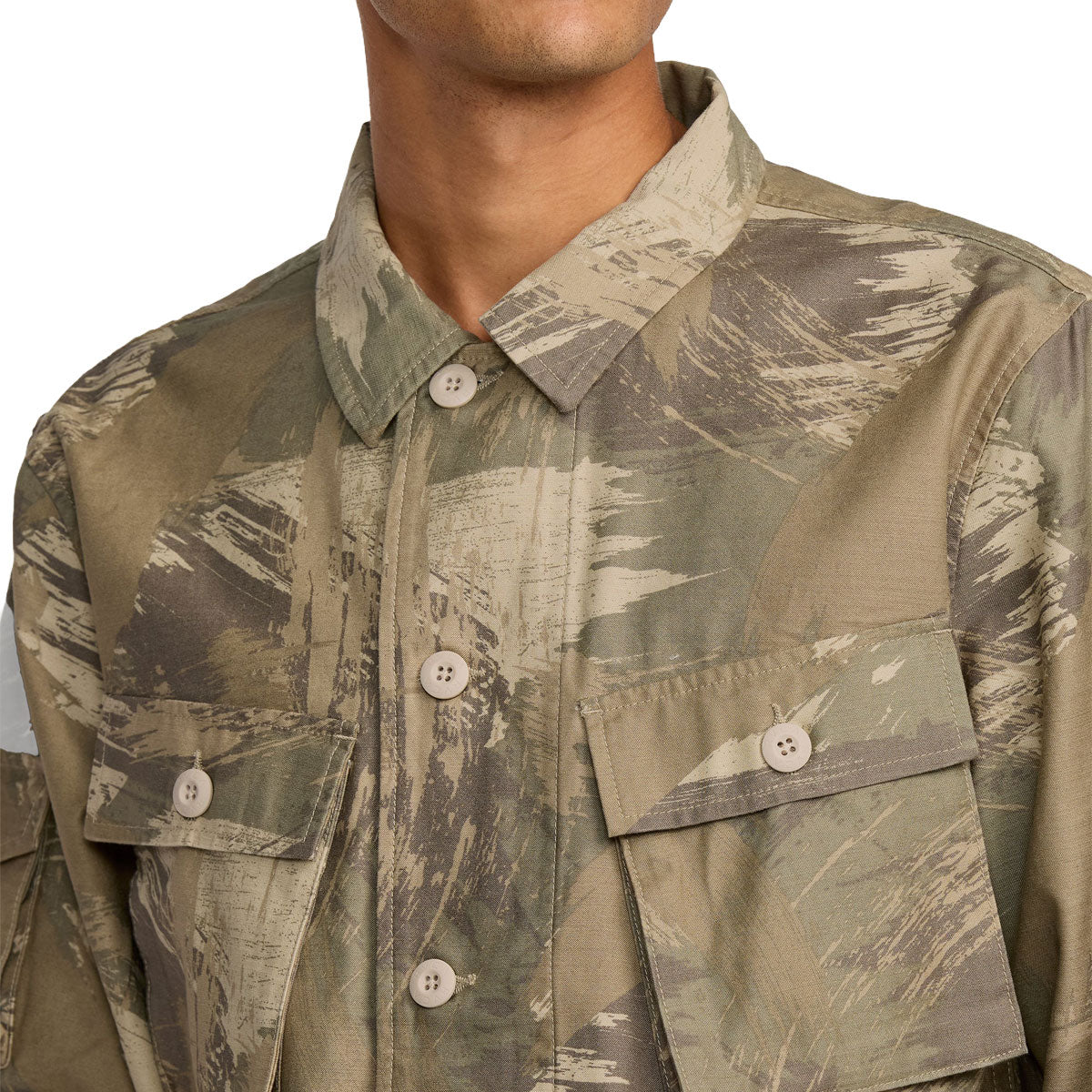 RVCA Mil Jacket - Khaki Camo - Image 4