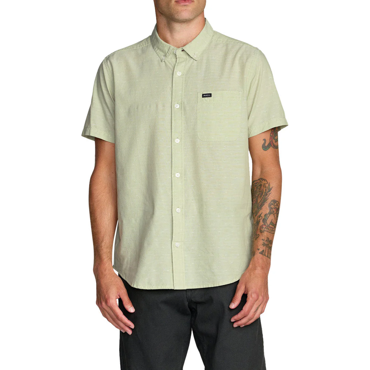 RVCA Thatll Do Dobby Shirt - Laurel Green