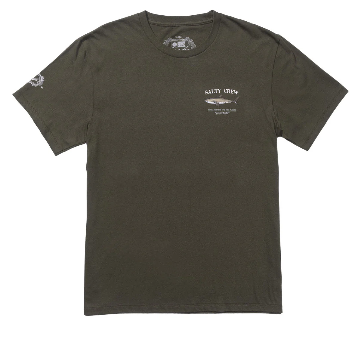Salty Crew Bruce T-Shirt - Dusty Olive - Image 2