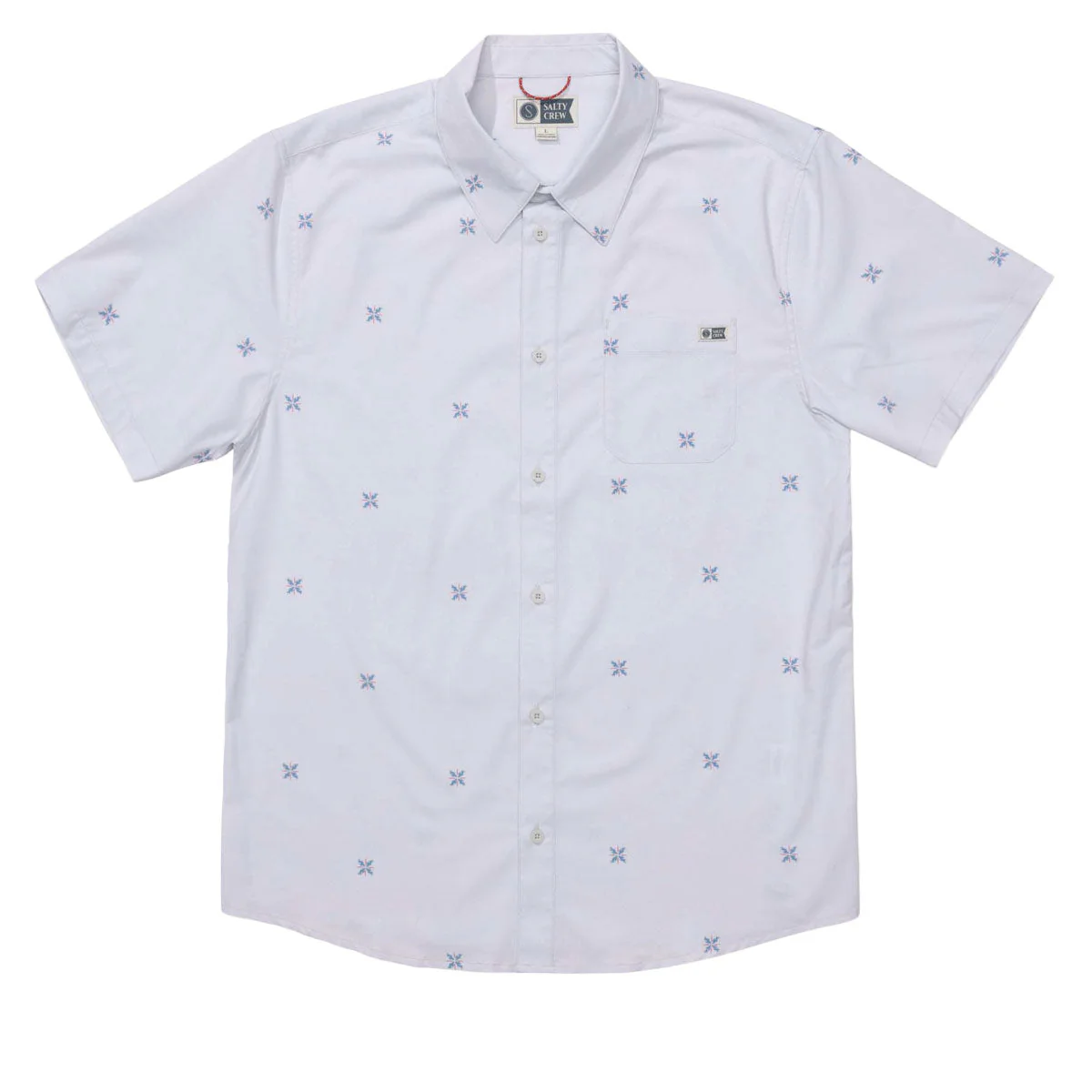 Salty Crew Drifter UV Button Up Shirt - Light Grey