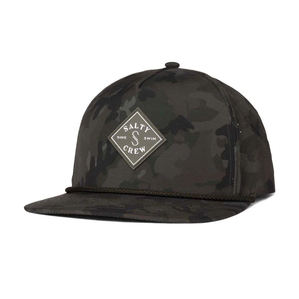 Salty Crew Long Range Snapback Hat - Camo