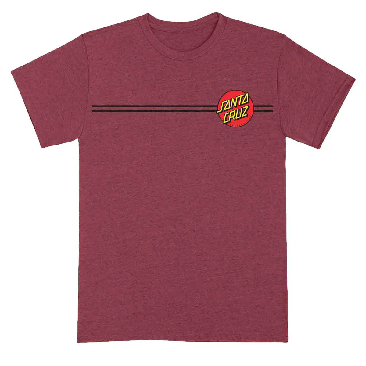 Santa Cruz Classic Dot T-Shirt - Heather Cardinal
