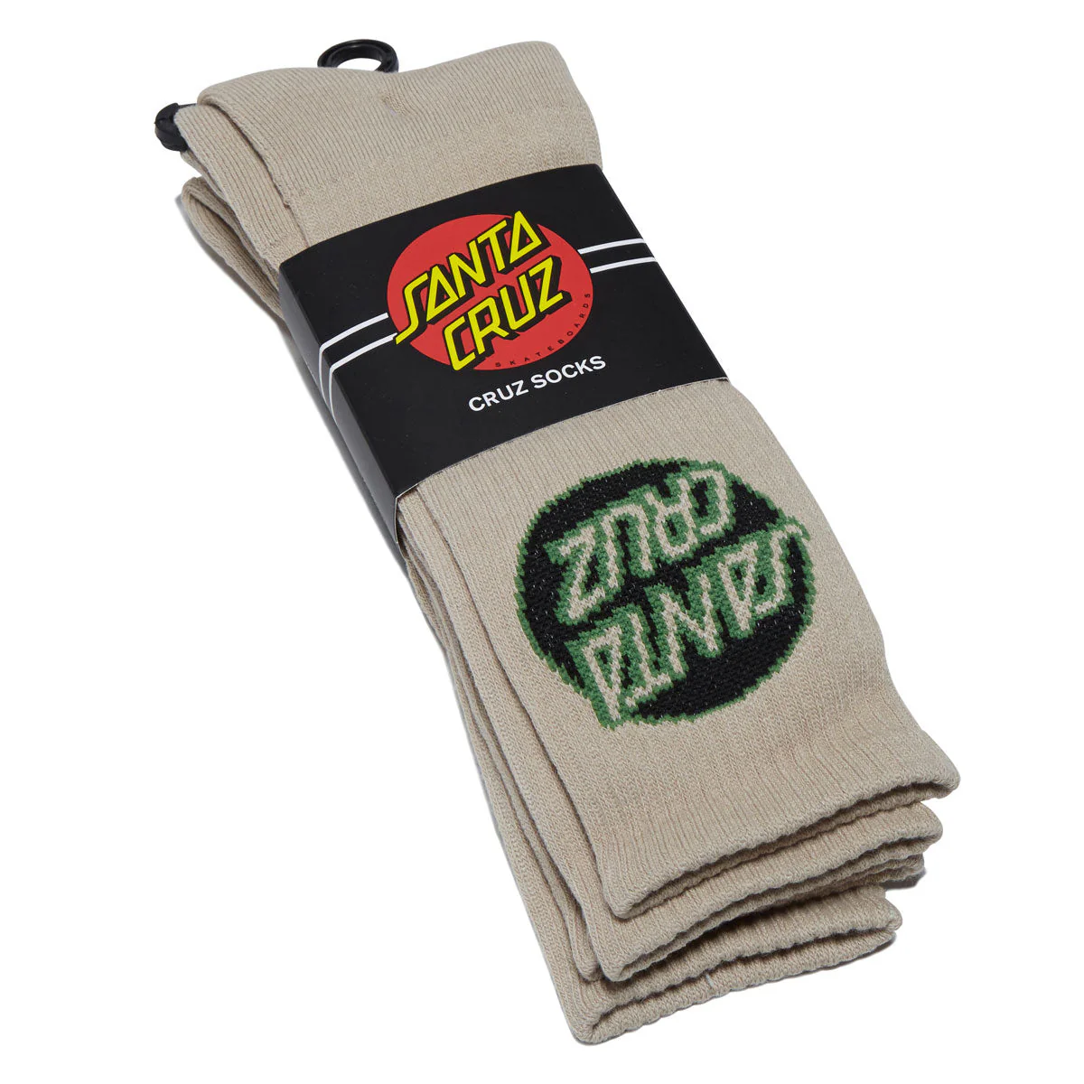 Santa Cruz Cruz Crew 2 Pair Of Socks - Tan/Black - Image 2