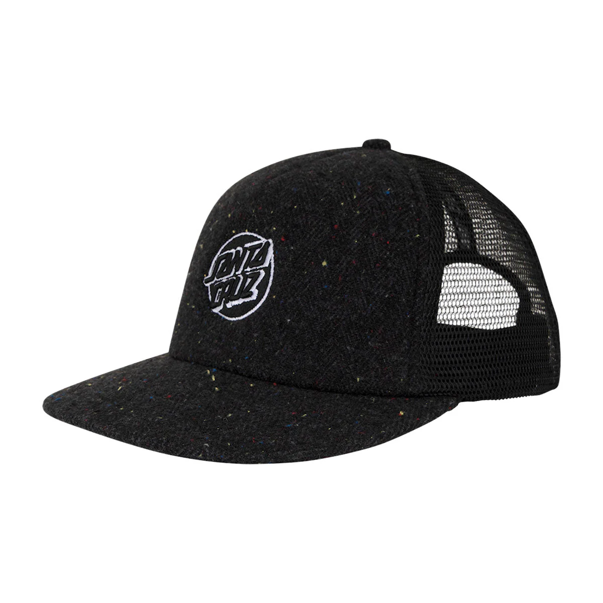 Santa Cruz Cruz Embroidered Trucker Hat - Black Speckle