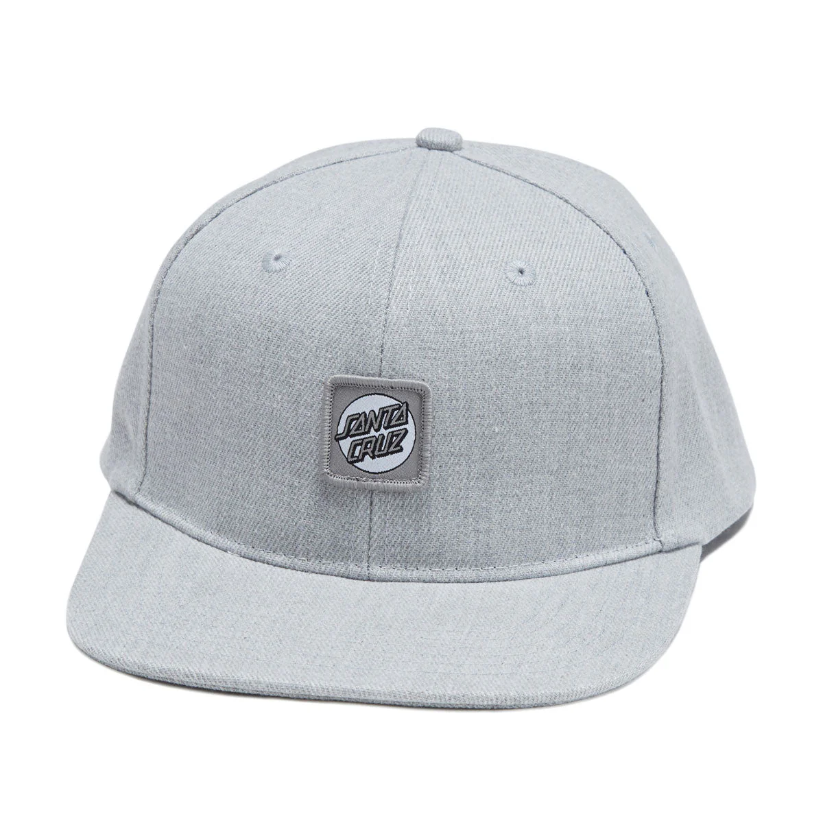 Santa Cruz Cruz Label Snapback Hat - Heather Grey/White/Silver