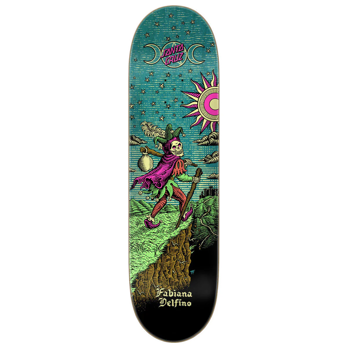 Santa Cruz Delfino Tarot Remix FeelBase Skateboard Deck - 8.25"
