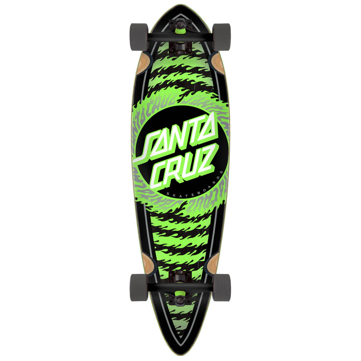 Santa Cruz Flame Ringed Dot 33" Pintail Pre-Built Longboard Complete