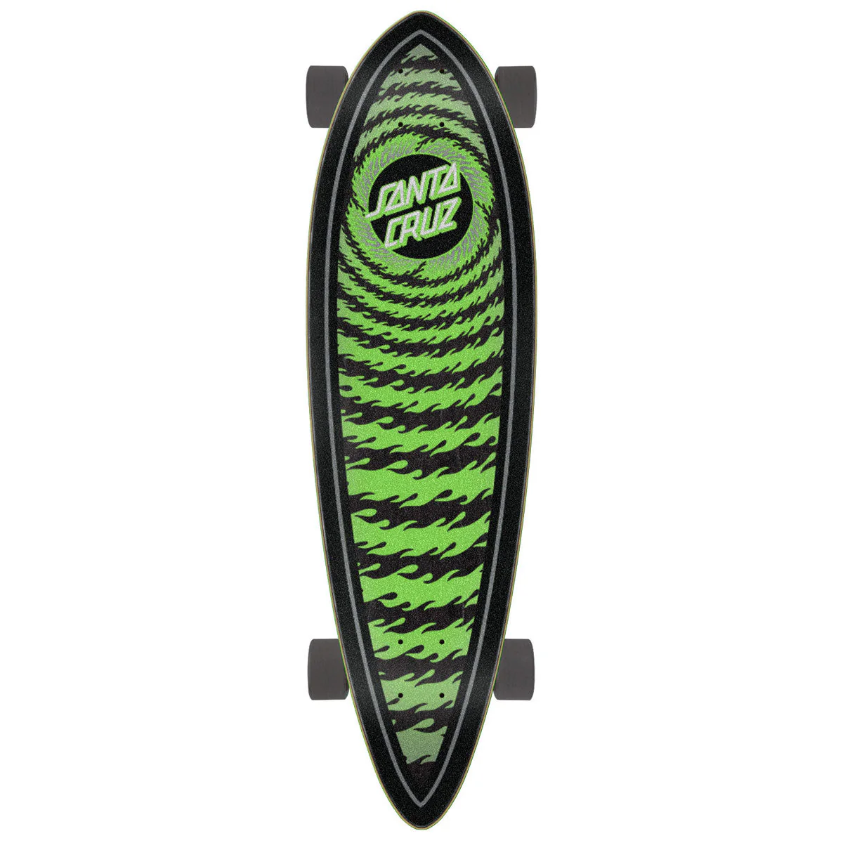 Santa Cruz Flame Ringed Dot 33" Pintail Pre-Built Longboard Complete - Image 2