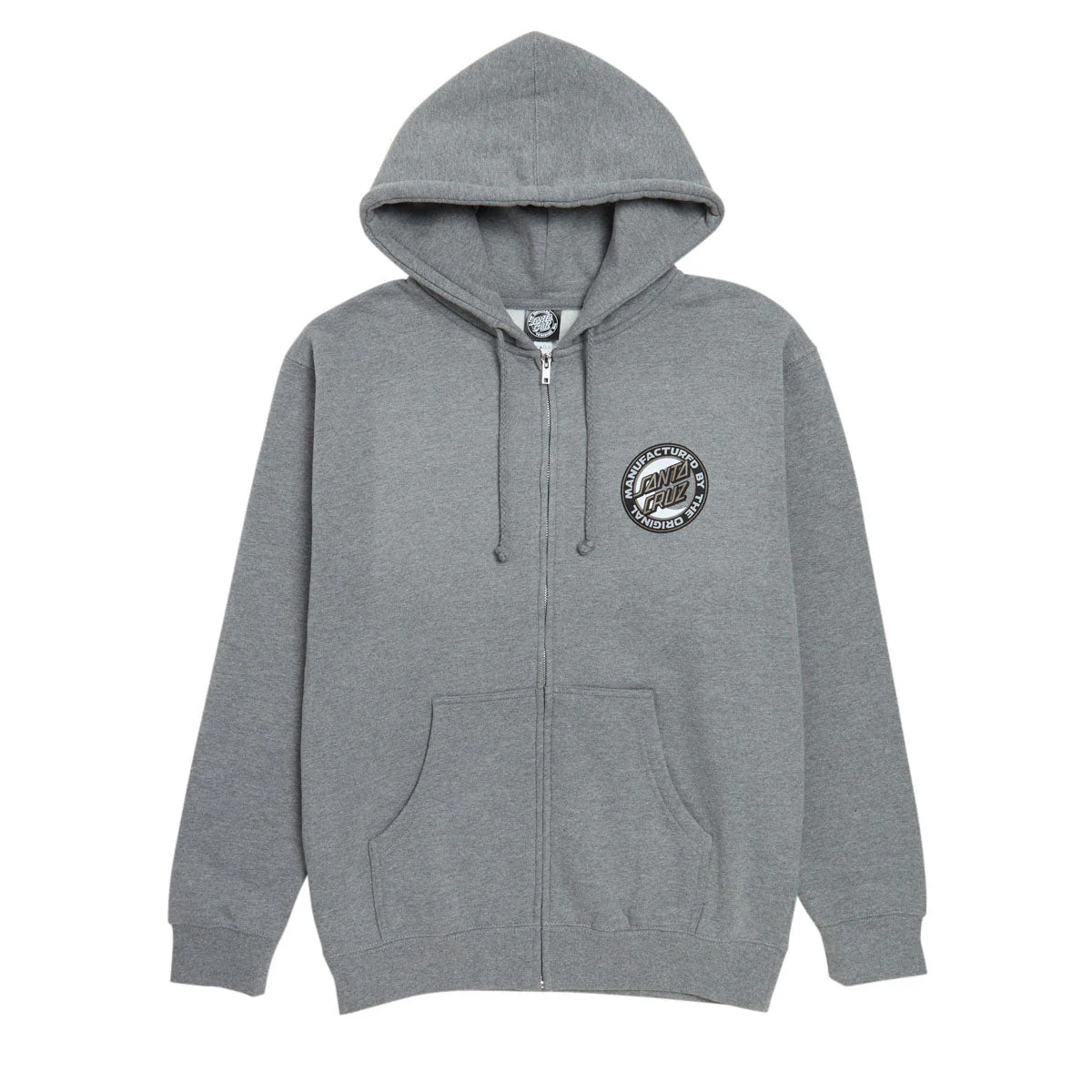 Santa Cruz MFG Moon Dot Zip Hoodie - Gunmetal Heather