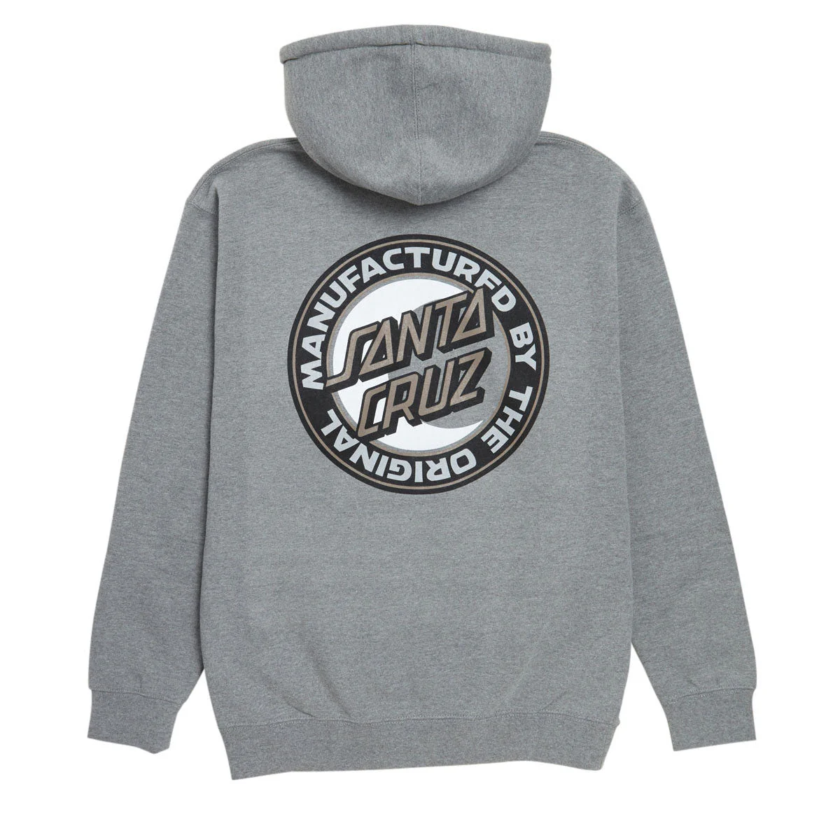 Santa Cruz MFG Moon Dot Zip Hoodie - Gunmetal Heather - Image 2