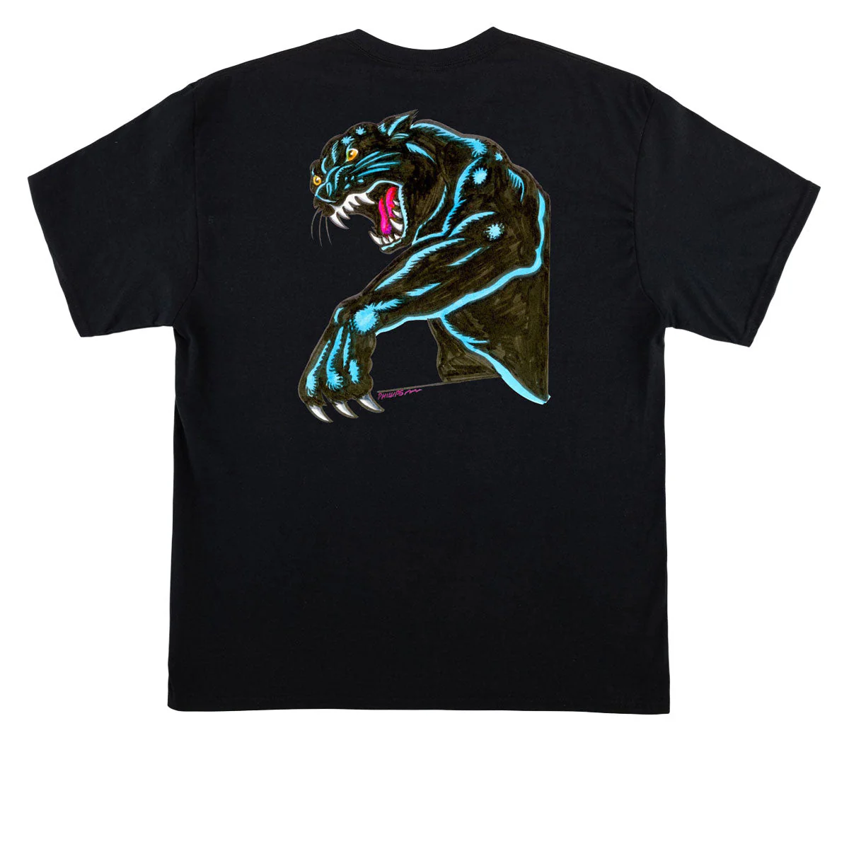 Santa Cruz Natas Sketch Panther T-Shirt - Black