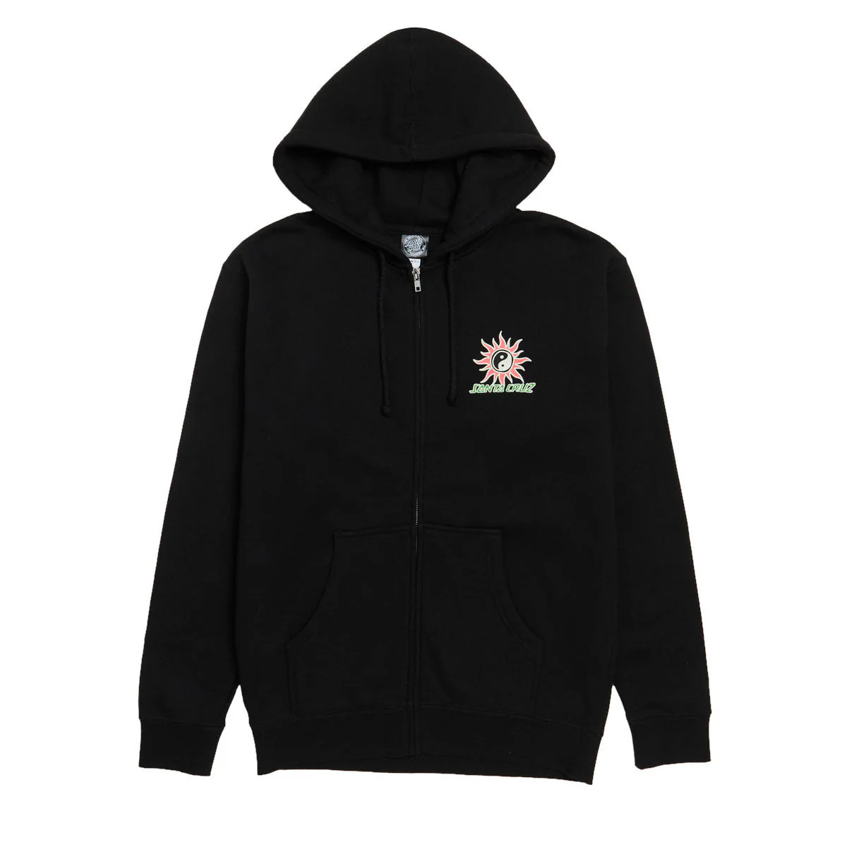 Santa Cruz Sol Spiral Zip Hoodie - Black