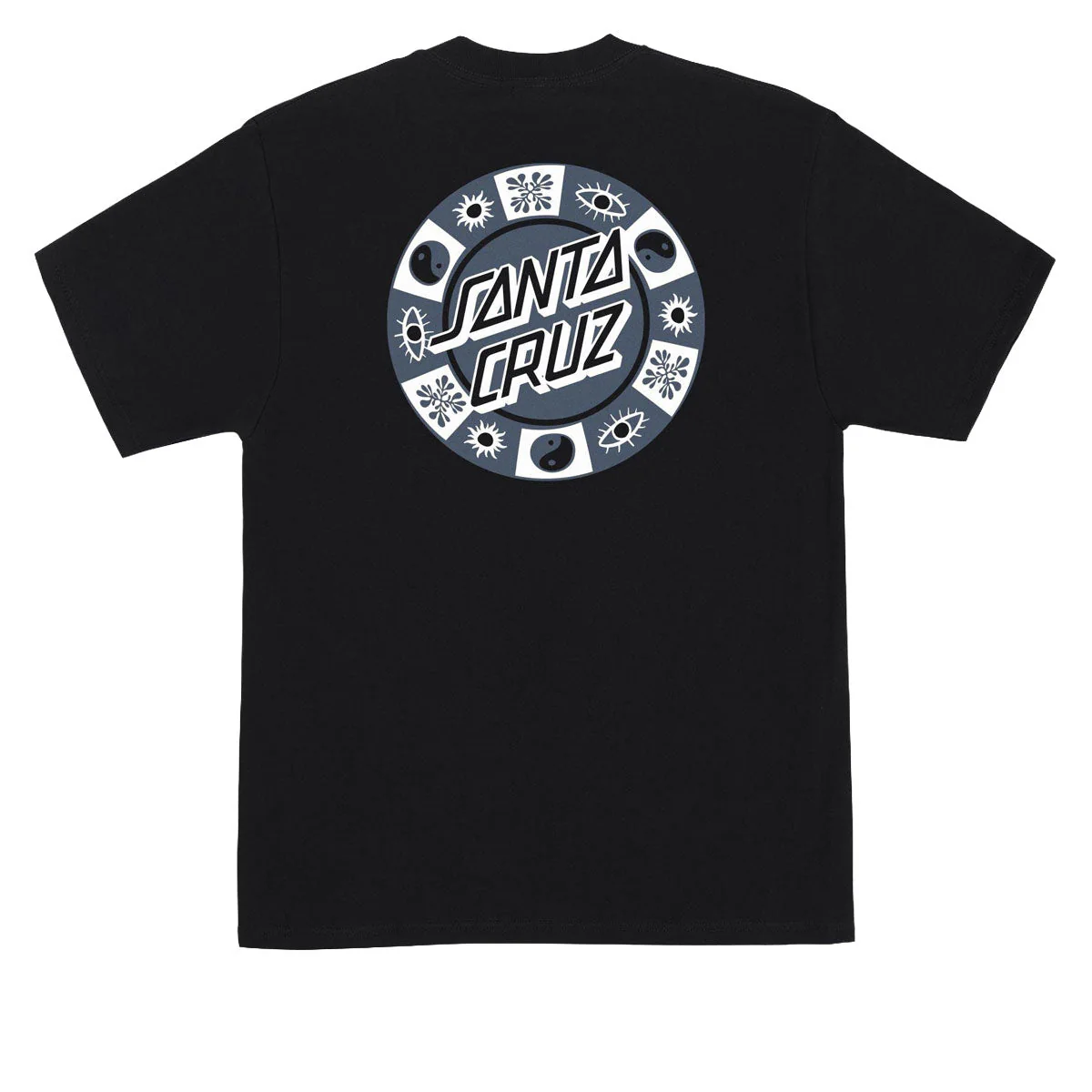 Santa Cruz Strange Check Dot T-Shirt - Black