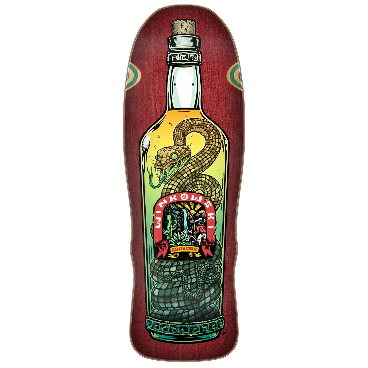 Santa Cruz Winkowski Agave Snake Pro Shaped Skateboard Deck - 10.35"