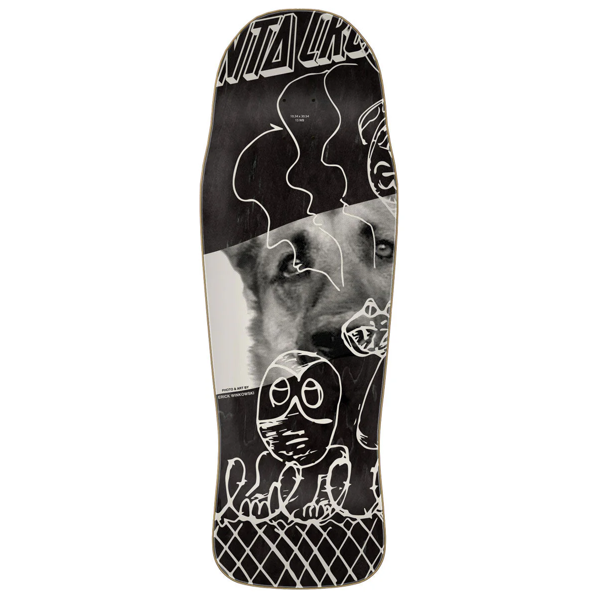 Santa Cruz Winkowski Tribute Pro Shaped Skateboard Deck - 10.34" - Image 2