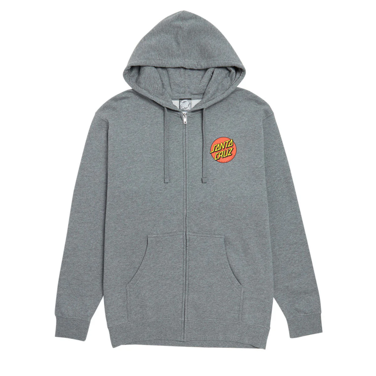Santa Cruz Womens Classic Dot Relaxed Zip Hoodie - Gunmetal Heather