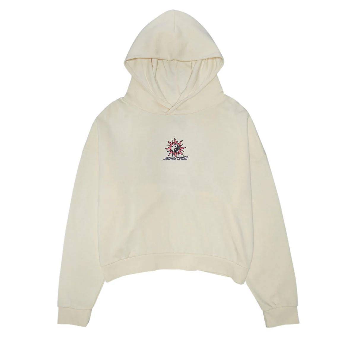 Santa Cruz Womens Sol Spiral Center Cropped Hoodie - Bone
